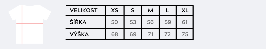 unisex mikiny velikost